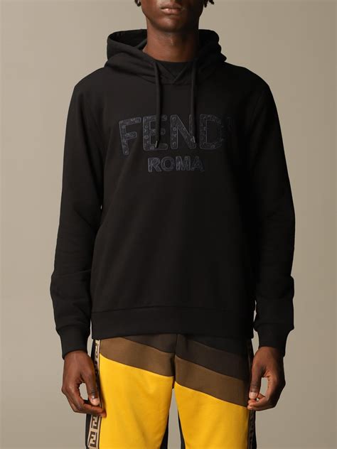 fendi black cotton sweatshirt|Fendi sweatshirt vintage.